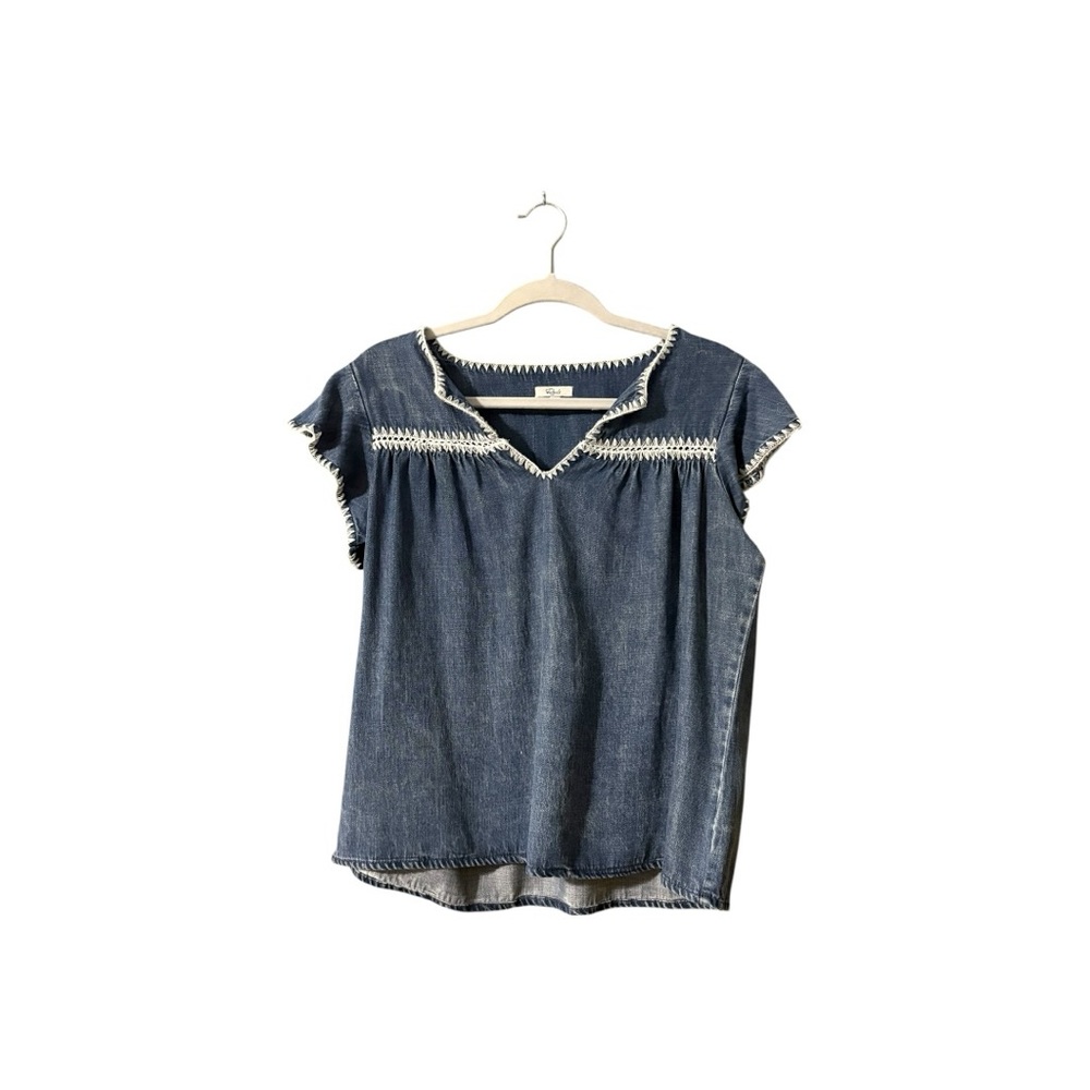 Rails Tafia Denim Stitched Top - Picture 2 of 7